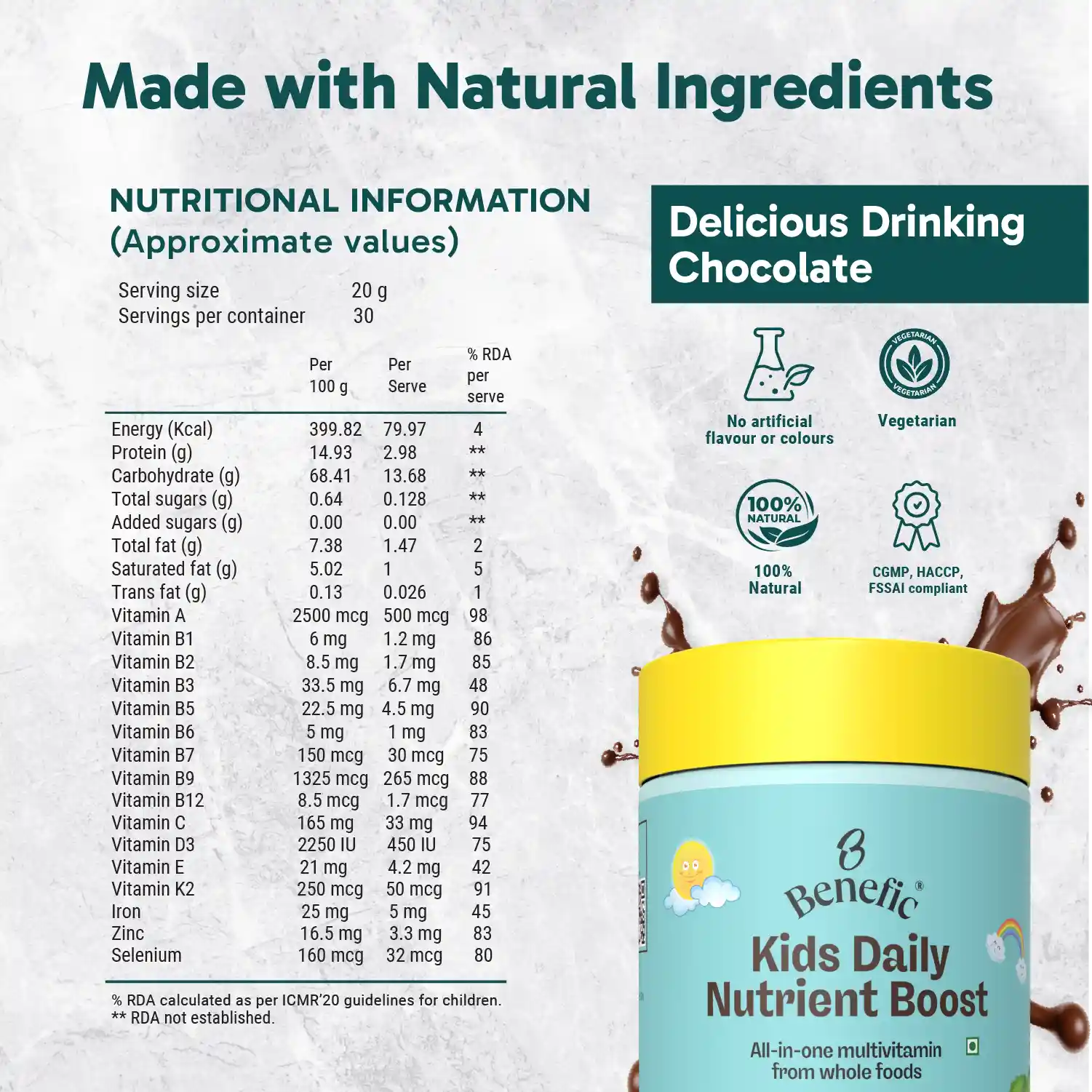 Kid's Daily Nutrient Boost Drinking Chocolate