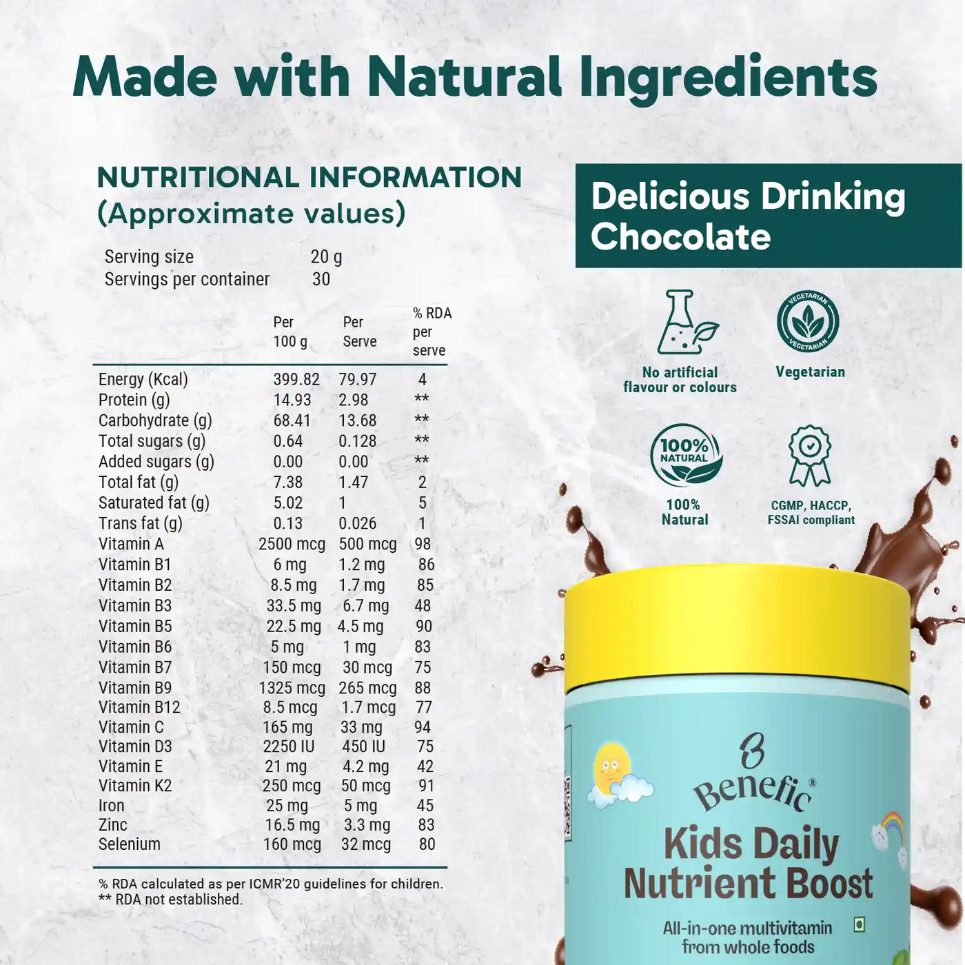 Kid's Daily Nutrient Boost Drinking Chocolate