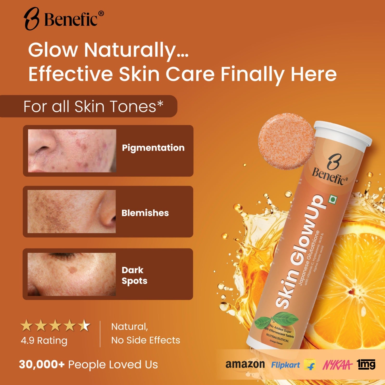 Skin GlowUp Japanese Glutathione Effervescent Tablets