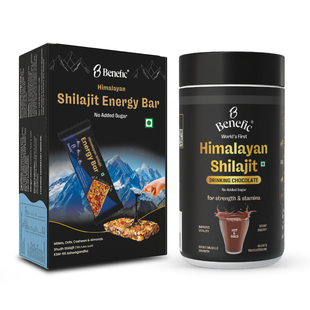 Shilajit Energy Bar and Drinking Chocolate