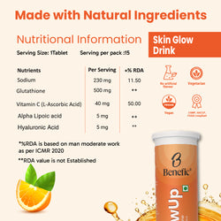 Skin GlowUp Japanese Glutathione Effervescent Tablets