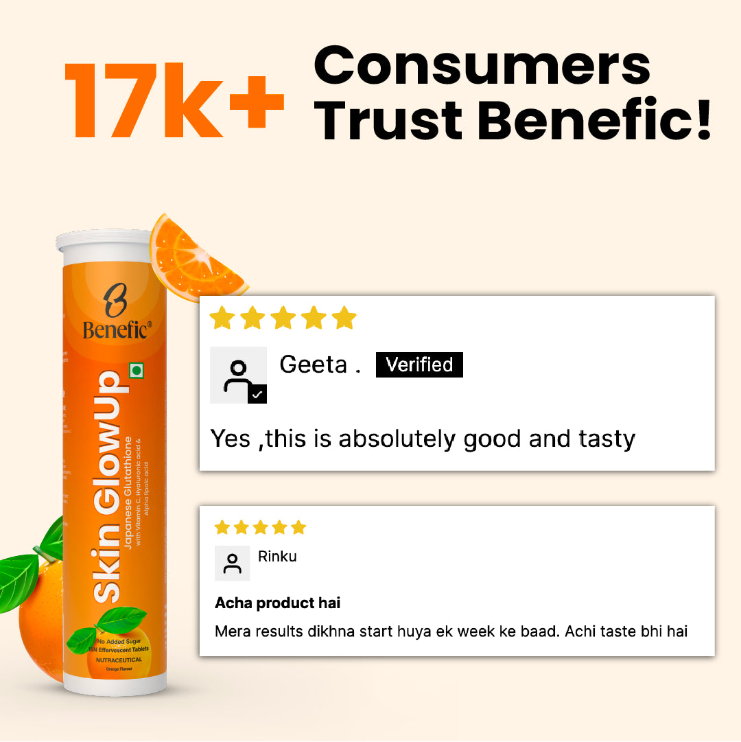 Skin GlowUp Japanese Glutathione Effervescent Tablets